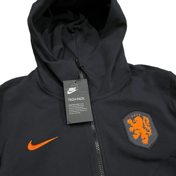 NWT Nike Tech Fleece Netherlands KNVB Full Zip Hoodie Black Sz Large Football - Picture 4 of 5